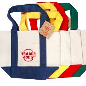 BNWT - Trader Joe’s Mini Canvas Tote Bag - Various Colors